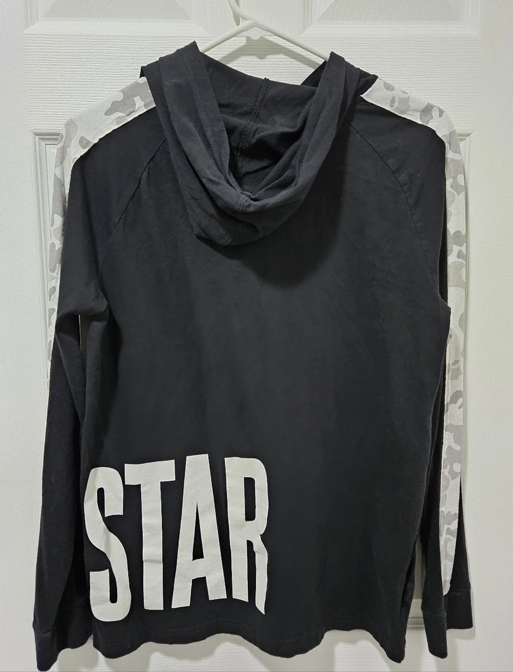 Converse Black Long Sleeved Tee with White Logo Print